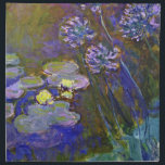 Claude Monet Water Lilies Agapanthus Cloth Napkin<br><div class="desc">Claude Monet's Water Lilies and Agapanthus - Claude Monet's Water Lilies and Agapanthus is a wonderful impressionistic painting by one of the master flower artists of all time. The water garden is alive with color and emotion, as the purple Agapanthus flow up from their blue and green stems. The water...</div>