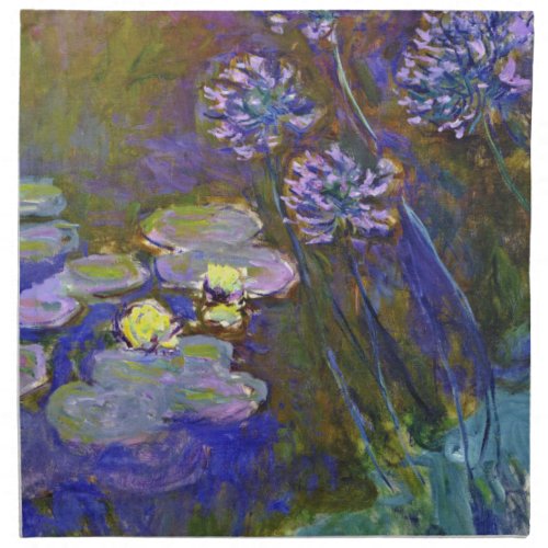 Claude Monet Water Lilies Agapanthus Cloth Napkin
