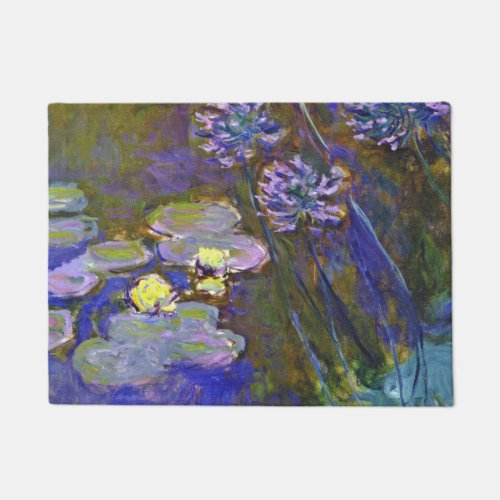 Claude Monet Water Lilies Agapanthus Doormat