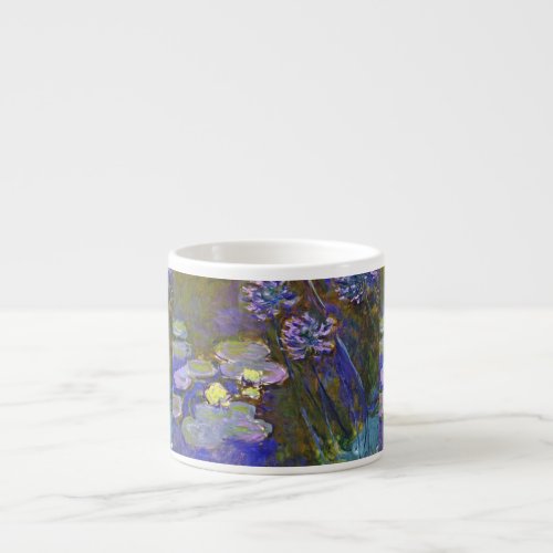 Claude Monet Water Lilies Agapanthus Espresso Cup