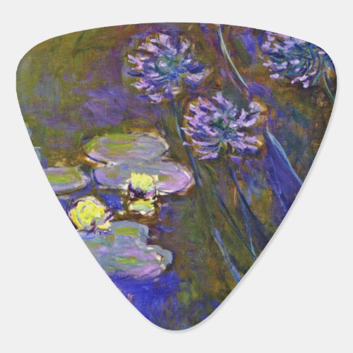 Claude Monet Water Lilies Agapanthus Guitar Pick