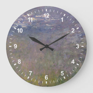 Claude Monet   Water Lilies Agapanthus Large Clock