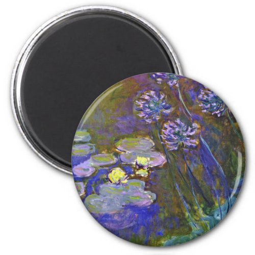 Claude Monet Water Lilies Agapanthus Magnet