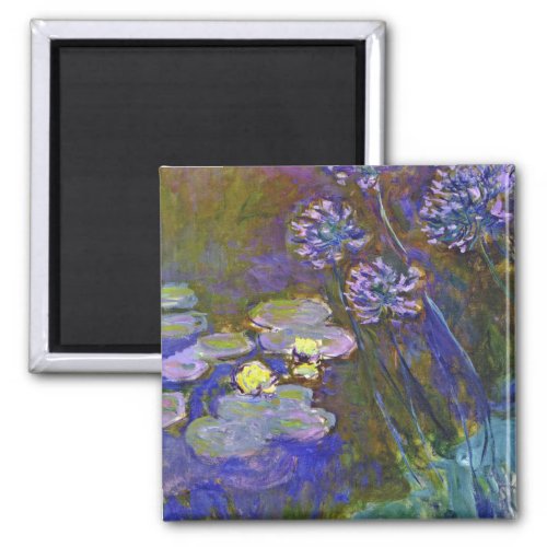 Claude Monet Water Lilies Agapanthus Magnet