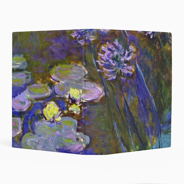 Claude Monet Water Lilies Agapanthus Mini Binder (Background)