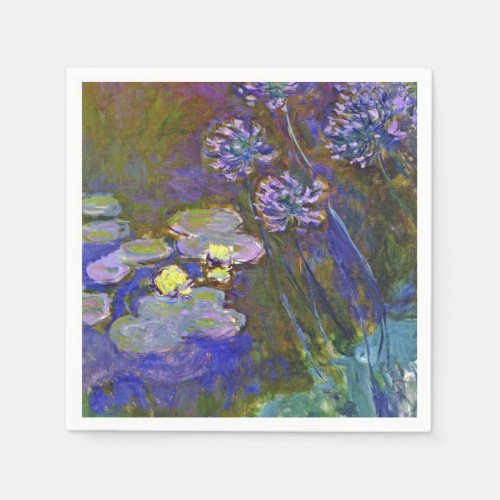 Claude Monet Water Lilies Agapanthus Napkins