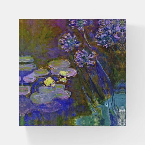 Claude Monet Water Lilies Agapanthus Paperweight