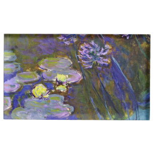 Claude Monet Water Lilies Agapanthus Place Card Holder