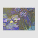 Claude Monet Water Lilies Agapanthus Tissue Paper<br><div class="desc">Claude Monet's Water Lilies and Agapanthus - Claude Monet's Water Lilies and Agapanthus is a wonderful impressionistic painting by one of the master flower artists of all time. The water garden is alive with color and emotion, as the purple Agapanthus flow up from their blue and green stems. The water...</div>