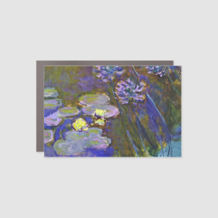 Claude Monet Water Lilies Agapanthus Vintage Art Car Magnet