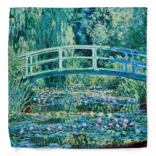 Claude Monet - Water Lilies And Japanese Bridge Bandana