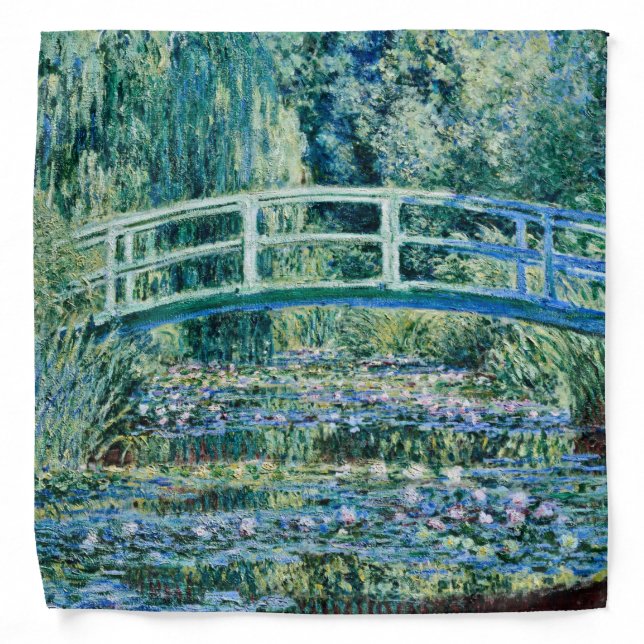 Claude Monet - Water Lilies And Japanese Bridge Bandana (Front)