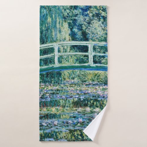 Claude Monet _ Water Lilies And Japanese Bridge Bath Towel
