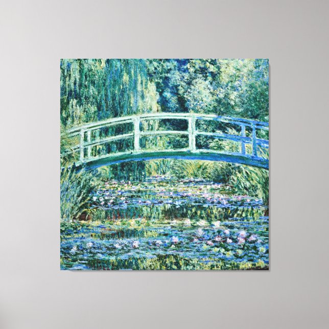 Claude Monet - Water Lilies And Japanese Bridge Canvas Print (Front)