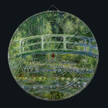 Claude Monet Water Lilies and Japanese Bridge Dartboard<br><div class="desc">Artist: Claude Monet
Title: Water Lilies and Japanese Bridge
Date: 1899
Genre: Pastoral
Style: Impressionism
Claude Monet, Monet, "water lilies and Japanese bridge" , impressionism, classic art, PureVintageLove, antique, green, floral</div>