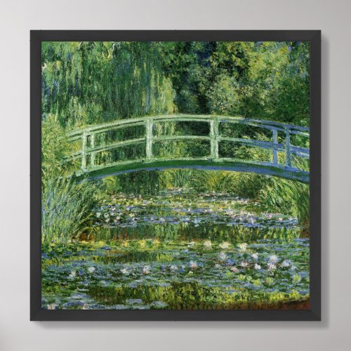 Claude Monet Water Lilies and Japanese Bridge Framed Art