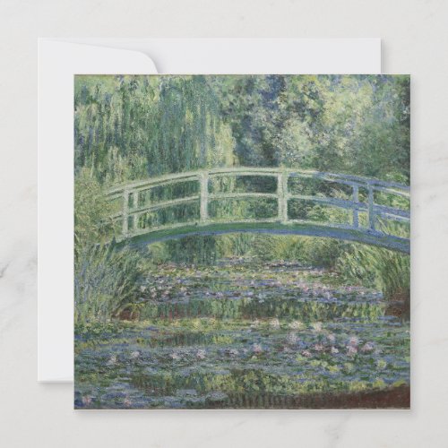 Claude Monet _ Water Lilies And Japanese Bridge Holiday Card