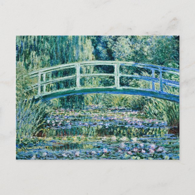 Claude Monet - Water Lilies And Japanese Bridge Holiday Postcard (Front)