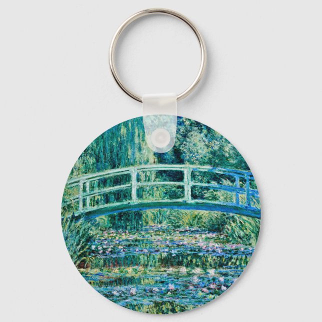 Claude Monet - Water Lilies And Japanese Bridge Keychain (Front)