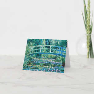 Claude Monet - Water Lilies And Japanese Bridge Letterpress Thank You Card
