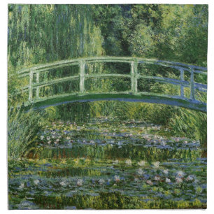 Claude Monet Water Lilies and Japanese Bridge Napkin