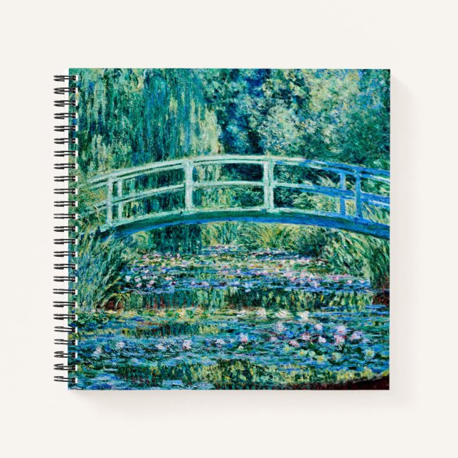 Claude Monet - Water Lilies And Japanese Bridge Notebook (Front)