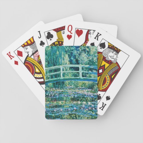 Claude Monet _ Water Lilies And Japanese Bridge Playing Cards
