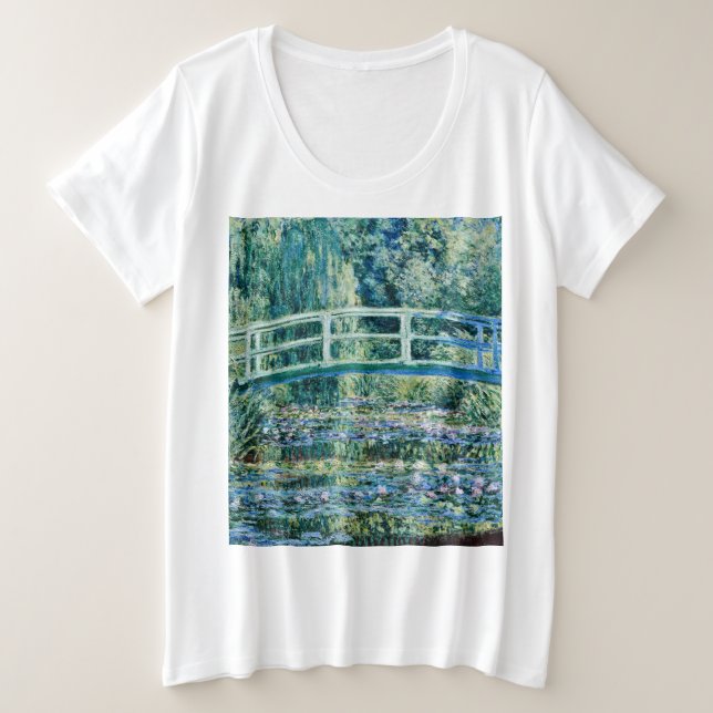 Claude Monet - Water Lilies And Japanese Bridge Plus Size T-Shirt (Design Front)