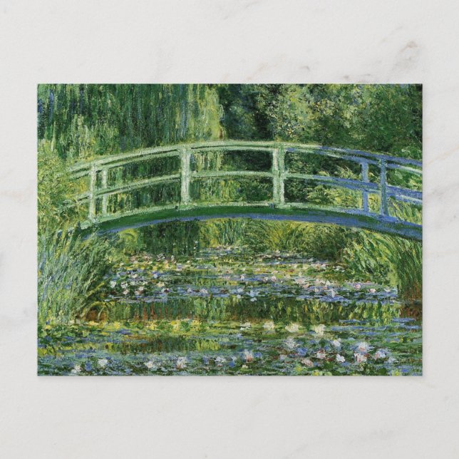 Claude Monet Water Lilies and Japanese Bridge Postcard (Front)