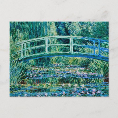 Claude Monet _ Water Lilies And Japanese Bridge Postcard