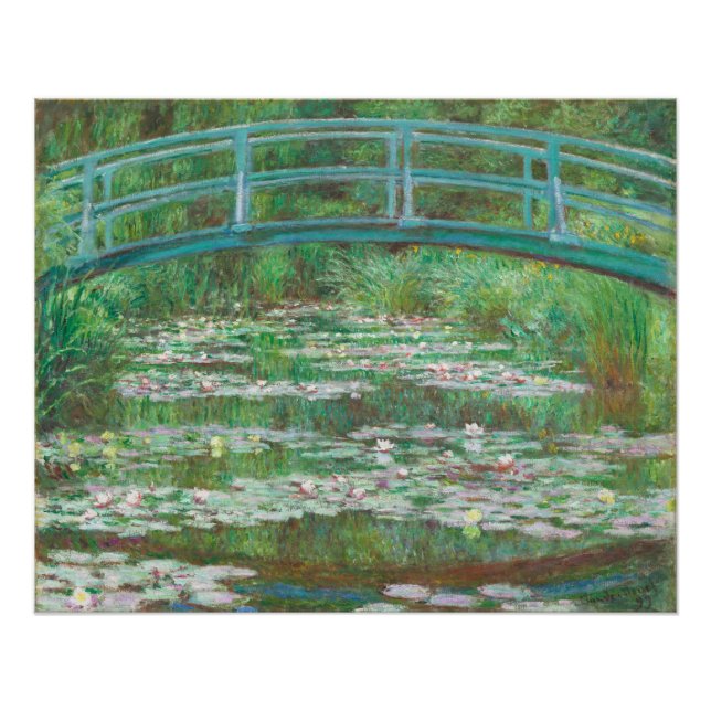Claude Monet - Water Lilies and Japanese Bridge  Poster (Front)