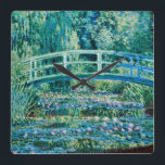 Claude Monet - Water Lilies And Japanese Bridge Square Wall Clock<br><div class="desc">Claude Monet - Water Lilies And Japanese Bridge (1899)</div>