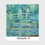 Claude Monet - Water Lilies And Japanese Bridge Sticker<br><div class="desc">Claude Monet - Water Lilies And Japanese Bridge (1899)</div>