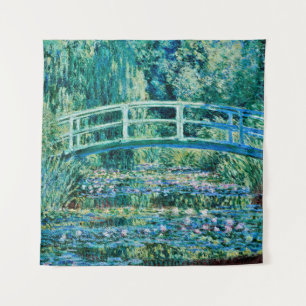 Claude Monet - Water Lilies And Japanese Bridge Tapestry