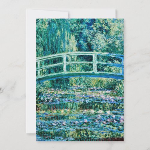 Claude Monet _ Water Lilies And Japanese Bridge Thank You Card