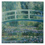 Claude Monet - Water Lilies and Japanese Bridge Tile<br><div class="desc">Water Lilies and Japanese Bridge by Claude Monet, 1899. Claude Monet was a founder of French Impressionist painting, and the most consistent and prolific practitioner of the movement's philosophy of expressing one's perceptions before nature, especially as applied to plein-air landscape painting. The term "Impressionism" is derived from the title of...</div>