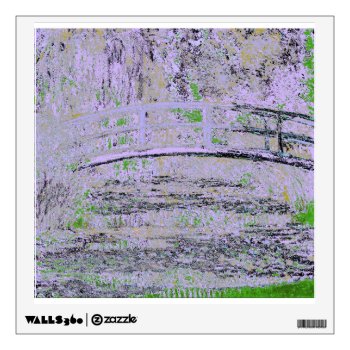 Claude_monet_-_water_lilies_and_japanese_bridge Wall Sticker by niceartpaintings at Zazzle