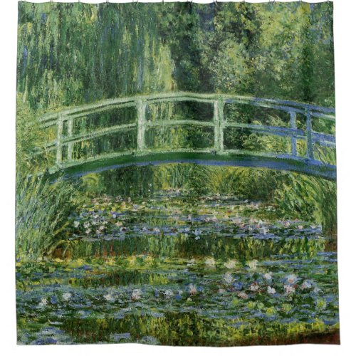 Claude Monet Water Lilies and the Japanese Bridge Shower Curtain