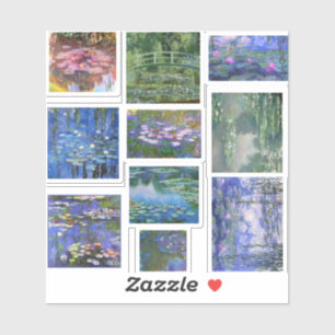 Claude Monet Water Lilies Art Paintings Sticker