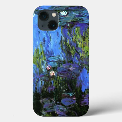 Claude Monet Water_Lilies blue indigo iPhone 13 Case
