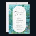 Claude Monet Water Lilies Bridal Shower Invitation<br><div class="desc">Elegant modern bridal shower invitation featuring Claude Monet Water Lilies painting.</div>