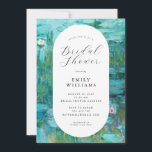 Claude Monet Water Lilies Bridal Shower Invitation<br><div class="desc">Elegant modern bridal shower invitation featuring Claude Monet Water Lilies painting.</div>