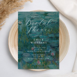 Claude Monet Water Lilies Bridal Shower Invitation