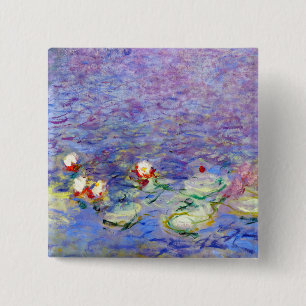 Claude Monet - Water Lilies Button