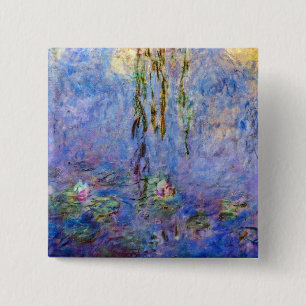 Claude Monet - Water Lilies Button