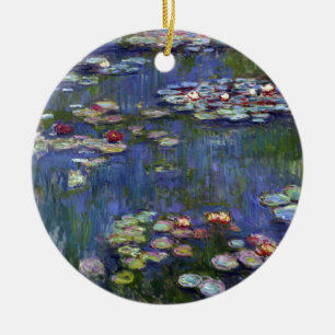 Claude Monet Water Lilies Ceramic Ornament