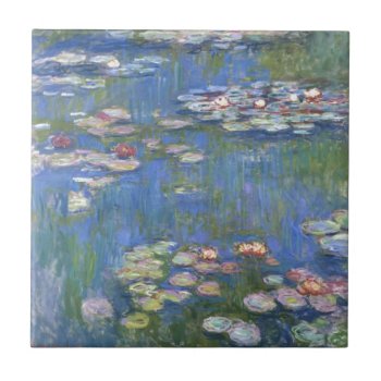 Claude Monet // Water Lilies Ceramic Tile by decodesigns at Zazzle