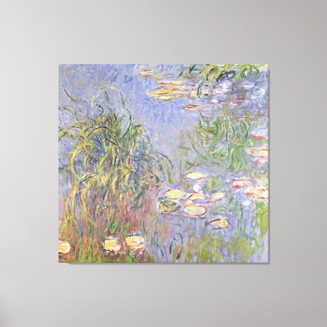 Claude Monet | Water-Lilies, Cluster of Grass Canvas Print (Front)