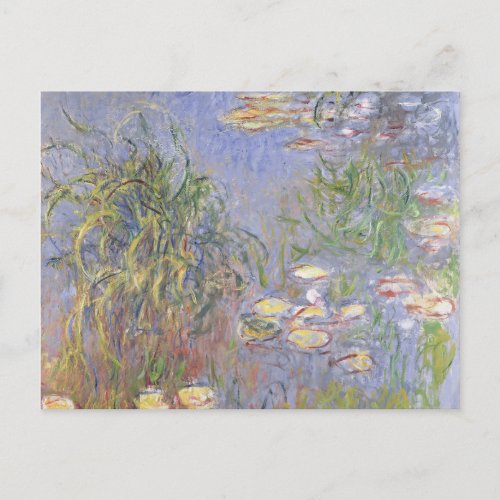 Claude Monet  Water_Lilies Cluster of Grass Postcard