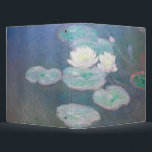 Claude Monet - Water Lilies, Evening Effect 3 Ring Binder<br><div class="desc">Water Lilies,  Evening Effect / Nympheas,  Effet du soir - Claude Monet,  Oil on Canvas,  1897</div>
